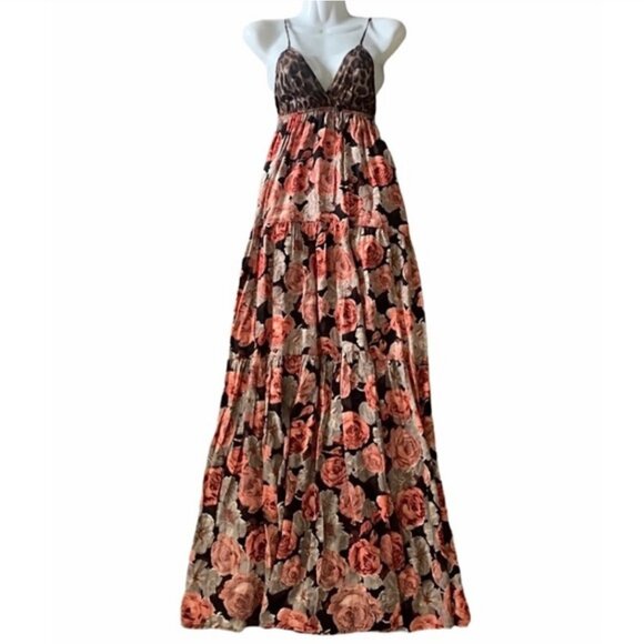 Planet Blue by Blu Moon x Free People Leopard Floral Maxi Dress - Picture 6 of 8